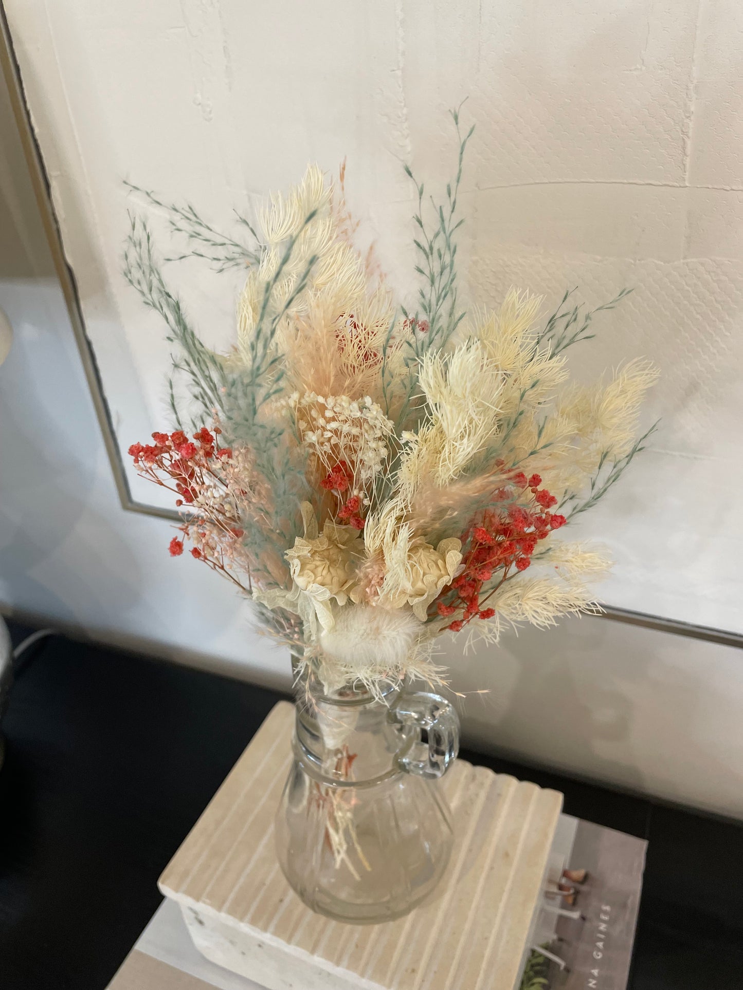 Dried Flower Bundle in a Thrifted Vase
