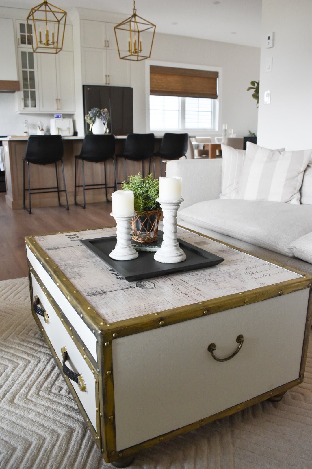 Upcycled Parisian Trunk Table