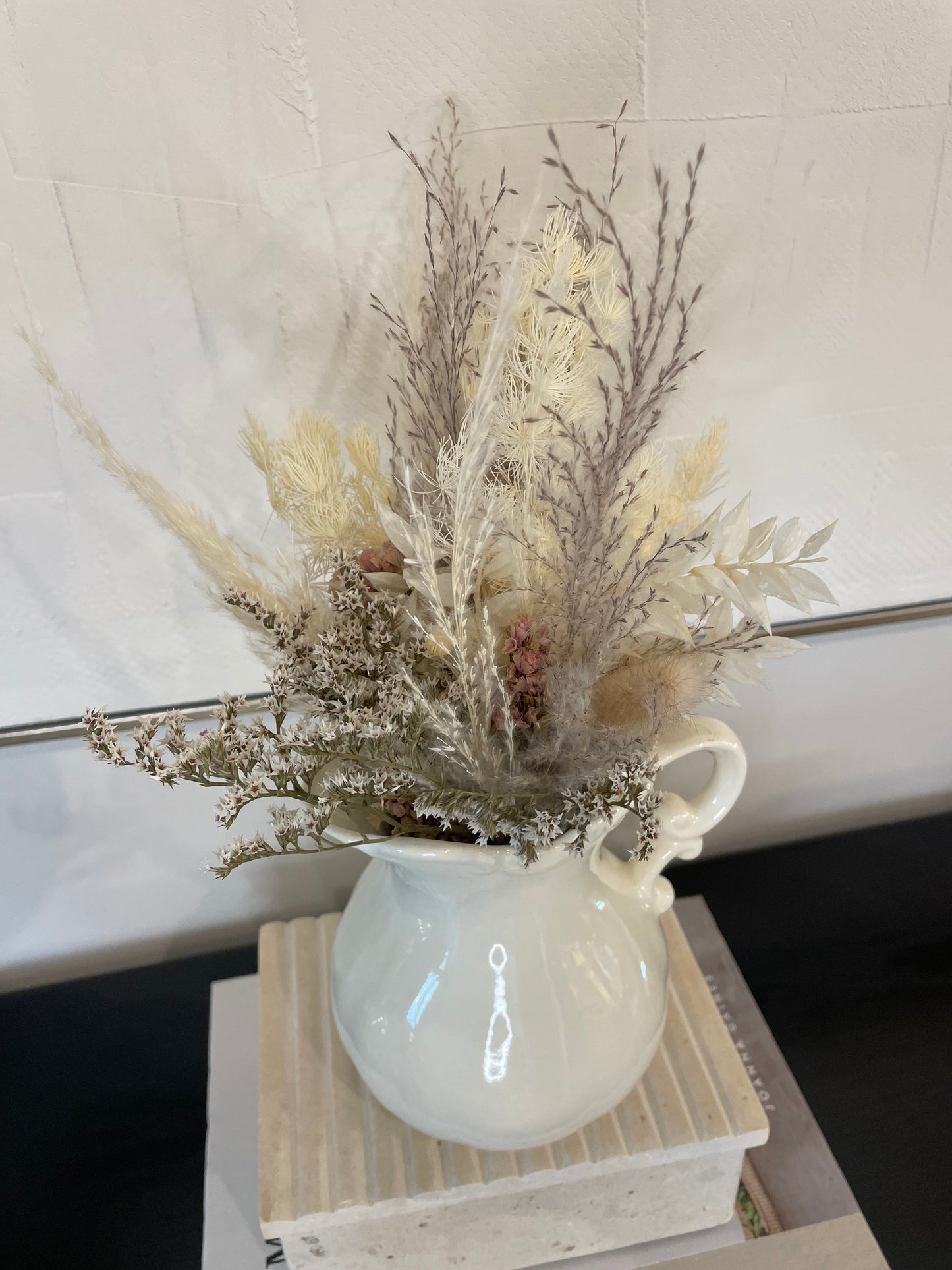 Dried Flower Bundle in a Thrifted Vase