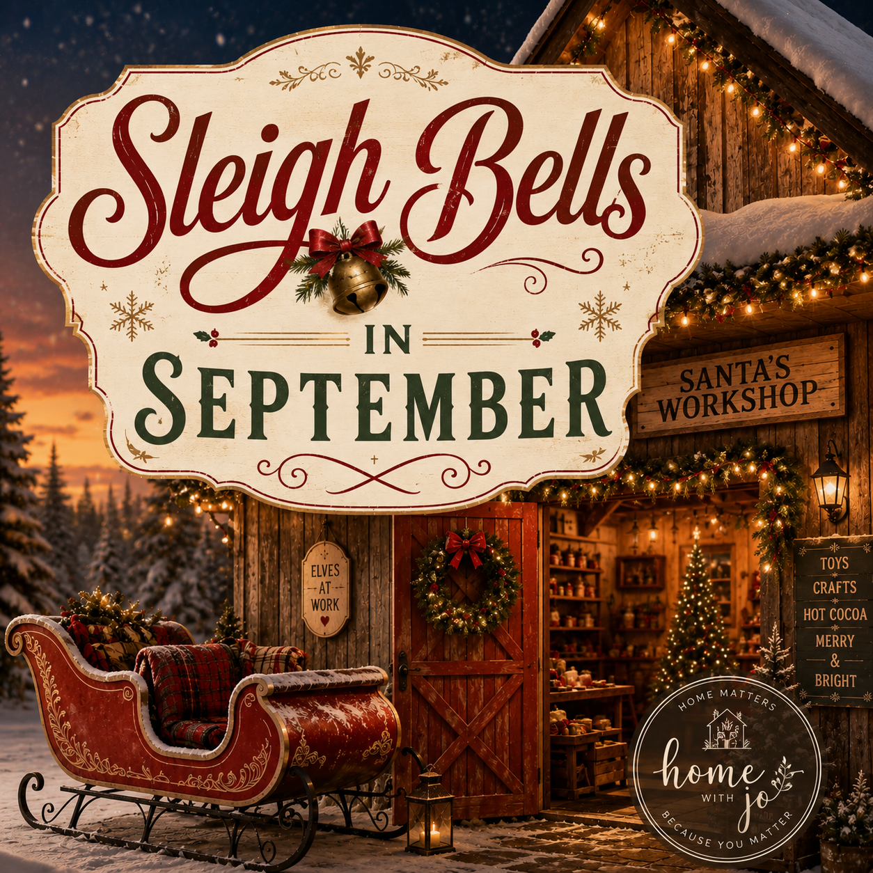 Craft Workshop Sleigh Bells In September 12 & 13
