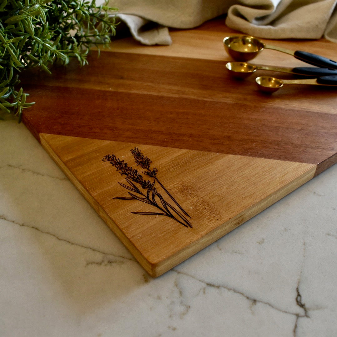 "Lavender" – Handcrafted Cutting Board (11"x14")