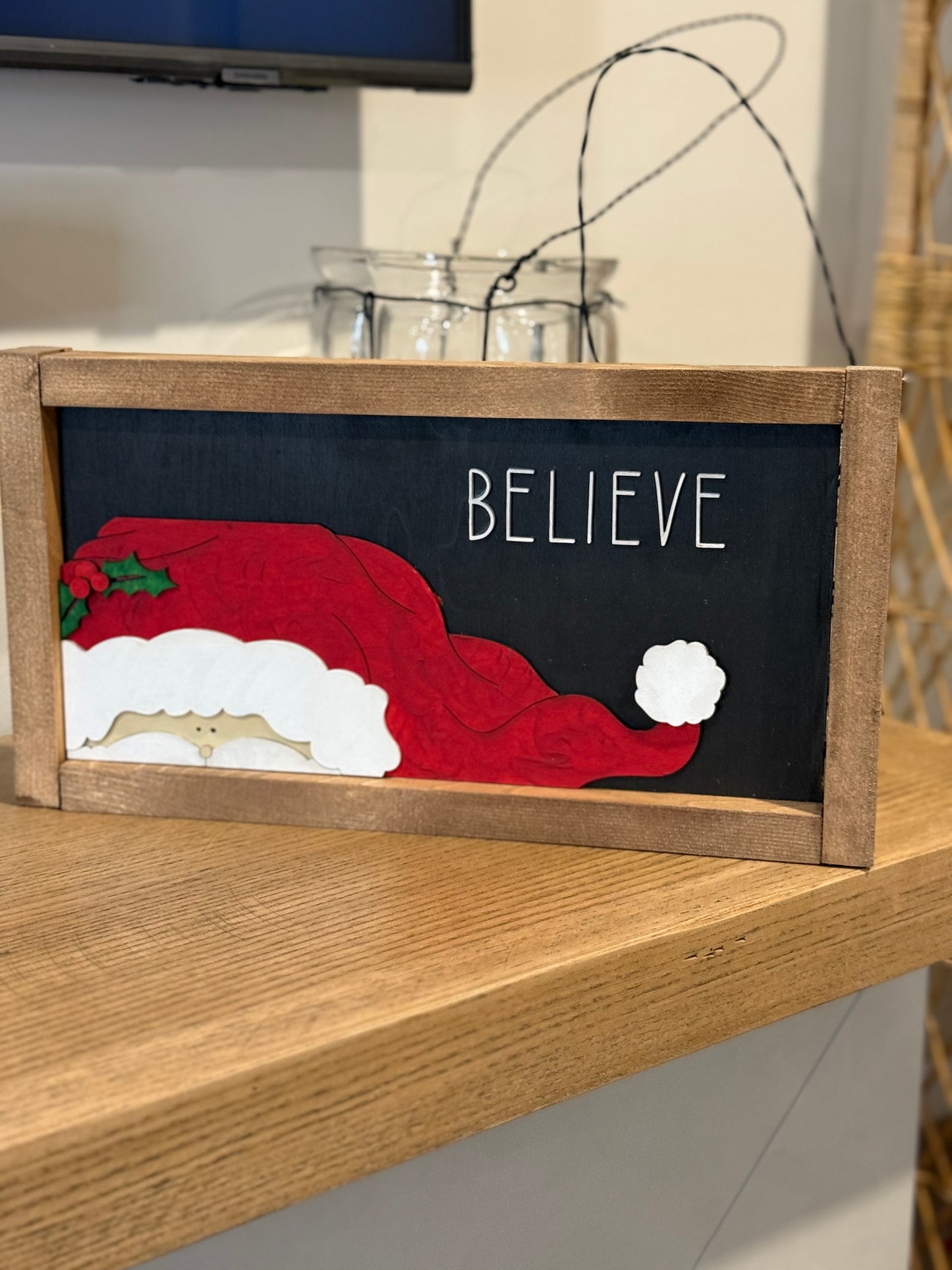 Believe Santa Shelf Sitter