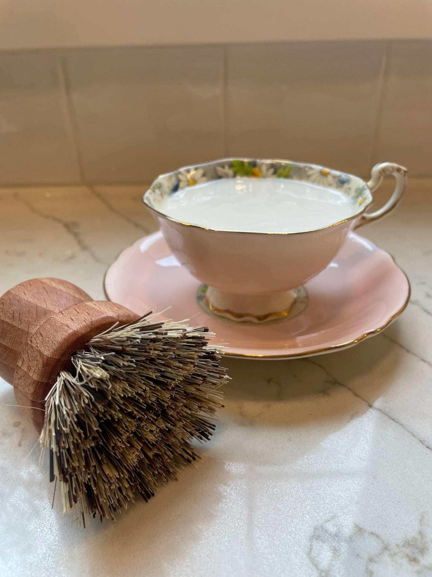 Solid Buttermilk Dish Soap in Vintage Tea Cup – Earl Grey Tea