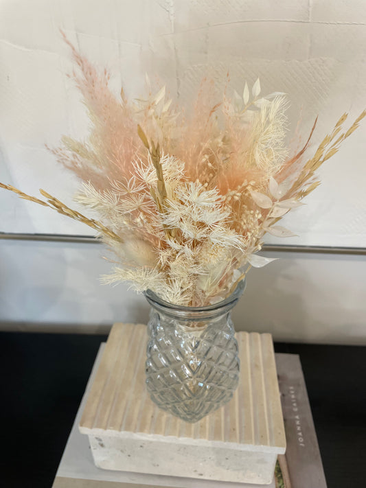Dried Flower Bundle in a Thrifted Vase