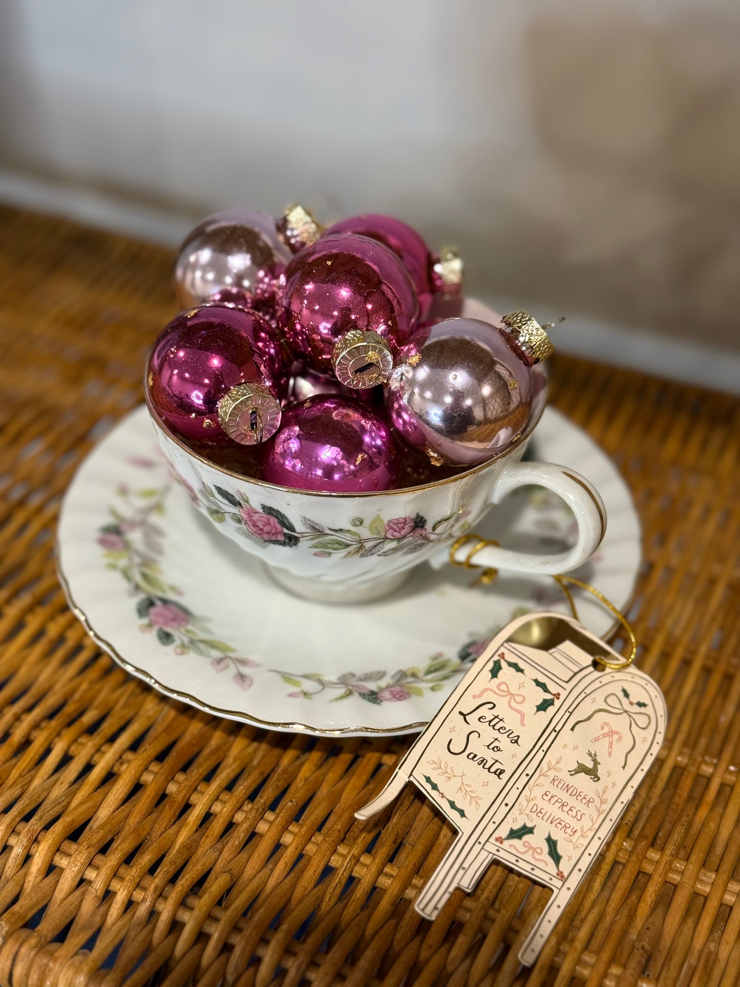 Vintage Teacup Ornament Display